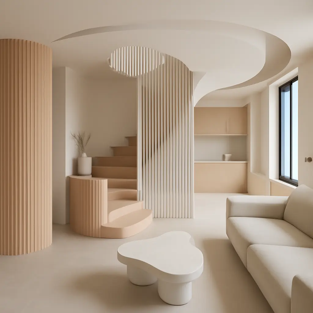 Нестандартный интерьер Пример нестандартного интерьера с уникальной планировкой