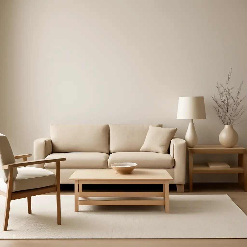 Типовой интерьер Типовой однообразный интерьер с мебелью из каталога